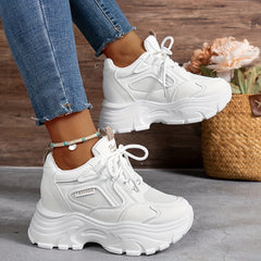 Women's Wedge Heel Sneakers Breathable Mesh Casual Shoes