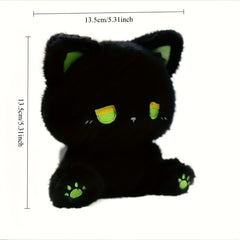 2pcs Cartoon Bear Plush with Yellow Eyes & Green Accents Soft Home Decor Gift