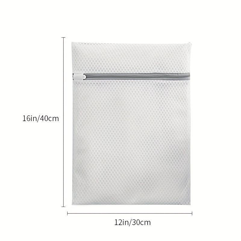 Mesh Zipper Laundry Bag Foldable Washing Pouch Durable Organizer
