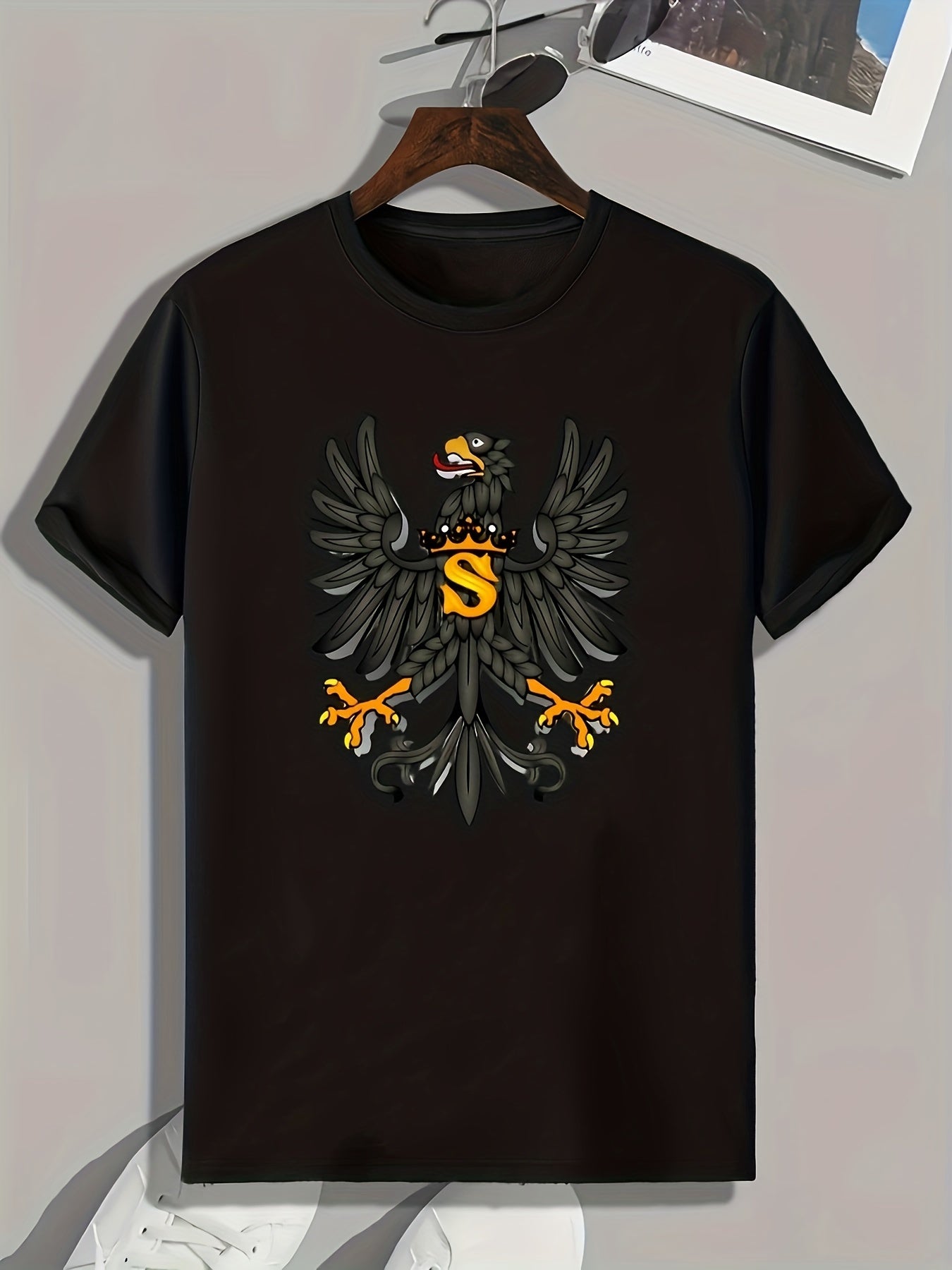 Eagle Symbol Pattern Print Men's Sports T-shirt Graphic Tee