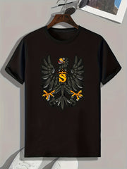 Eagle Symbol Pattern Print Men's Sports T-shirt Graphic Tee