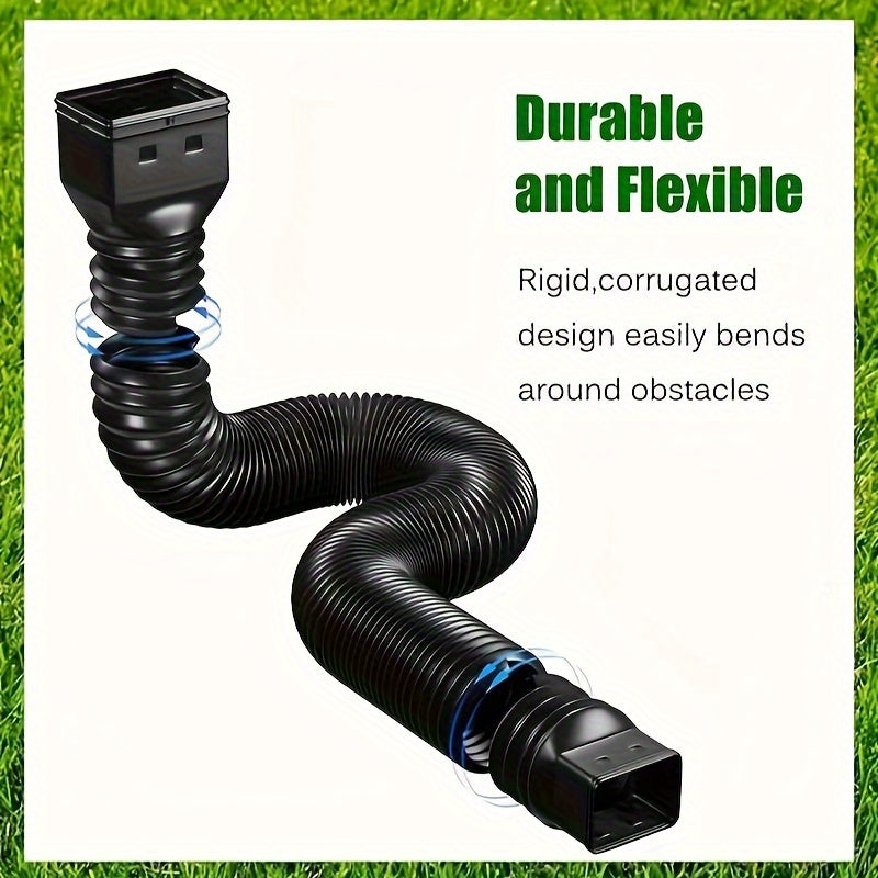 2pcs Flexible Extendable Drain Downspout Extender Down Spout Drain Extensions