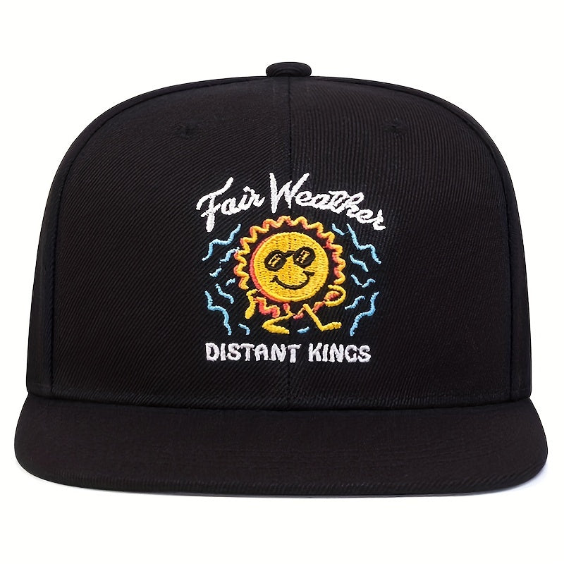 Embroidered Cartoon Sun Snapback Hat Hip Hop Baseball Cap