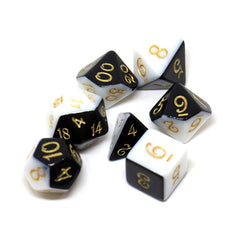 7pcs Two Tone Polyhedral RPG Dice Set