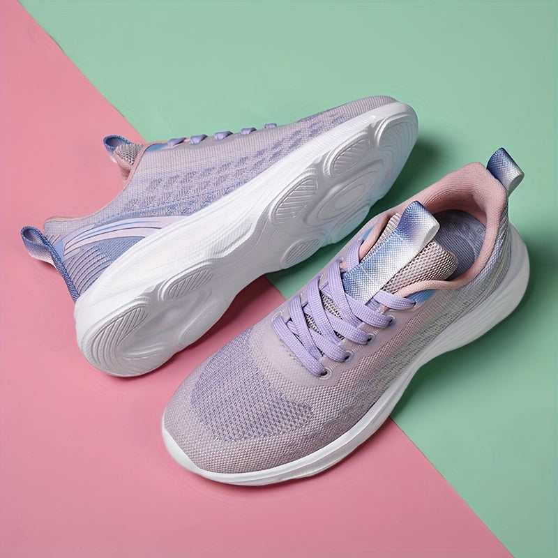 Women's Gradient Soft Running Shoes Non Slip Breathable Sneakers