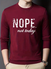 Men's Casual Warm Knitted Crew Neck Sweater