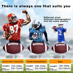 Size 3 6 9 PU Leather American Football Training Ball
