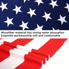 British American Flag Beach Towel 70 Lightweight Quick Drying