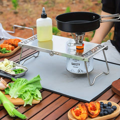 Portable Stainless Steel Camping Stove Table for Picnic