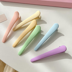 6pcs Duck Bill Clip Macaroon Makeup Clip Hair Clip For Thick And Thin Hair