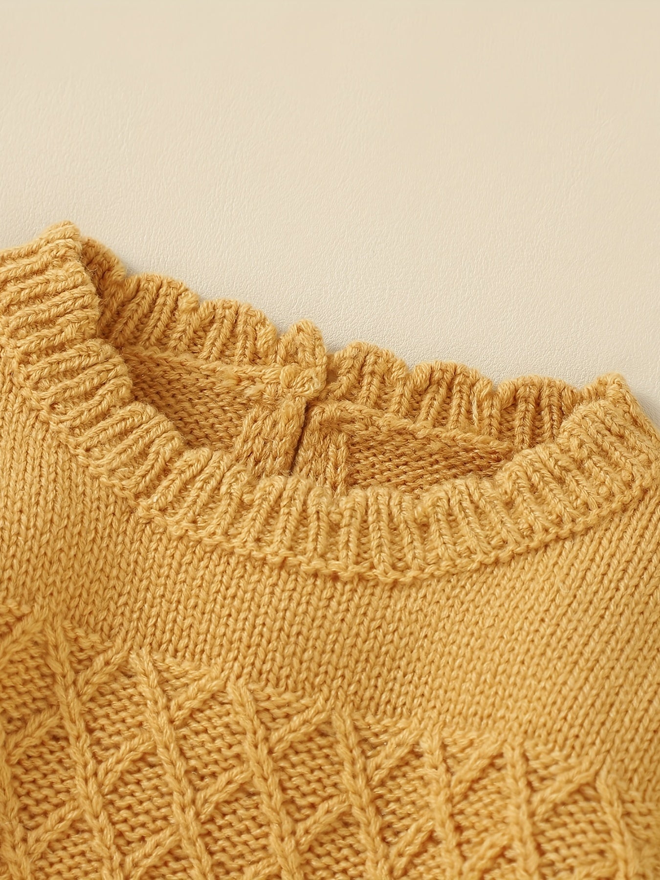 Baby Triangle Jumpsuit Girl Long Sleeve Knitted Sweater Romper