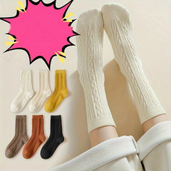 3 Pairs Men's Crew Socks Breathable Comfortable All Seasons Outdoor Wear