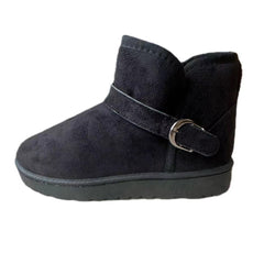 Women's Solid Snow Boots Warm Winter Fleece Shoes