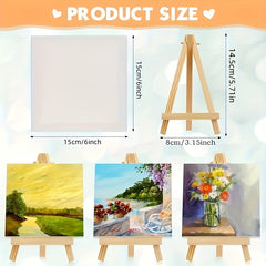 33pc Painting Set with Canvas, Easels, Brushes - Creative Art Project Supplies