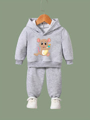Baby Mouse Print 2pcs Girls Outfits Hoodies Jogger Pants Set