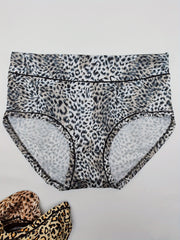 6-Pack Plus Size Sexy Panties Set Women's Plus Size Leopard Print Briefs
