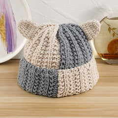 Cartoon Wool Hat for Girls Devil Small Ears Knitted Hat