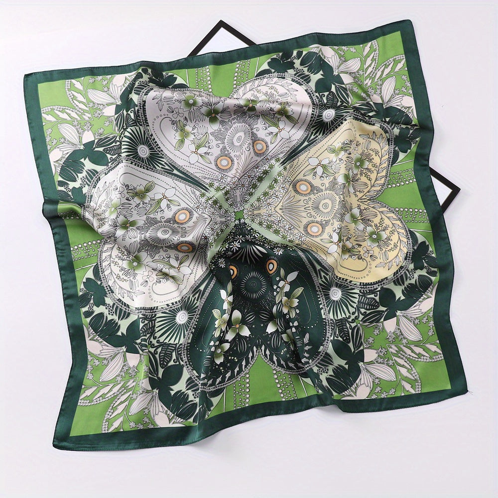 Floral Bandana Silk Neckerchief Scarf Head Wrap Charm Gift
