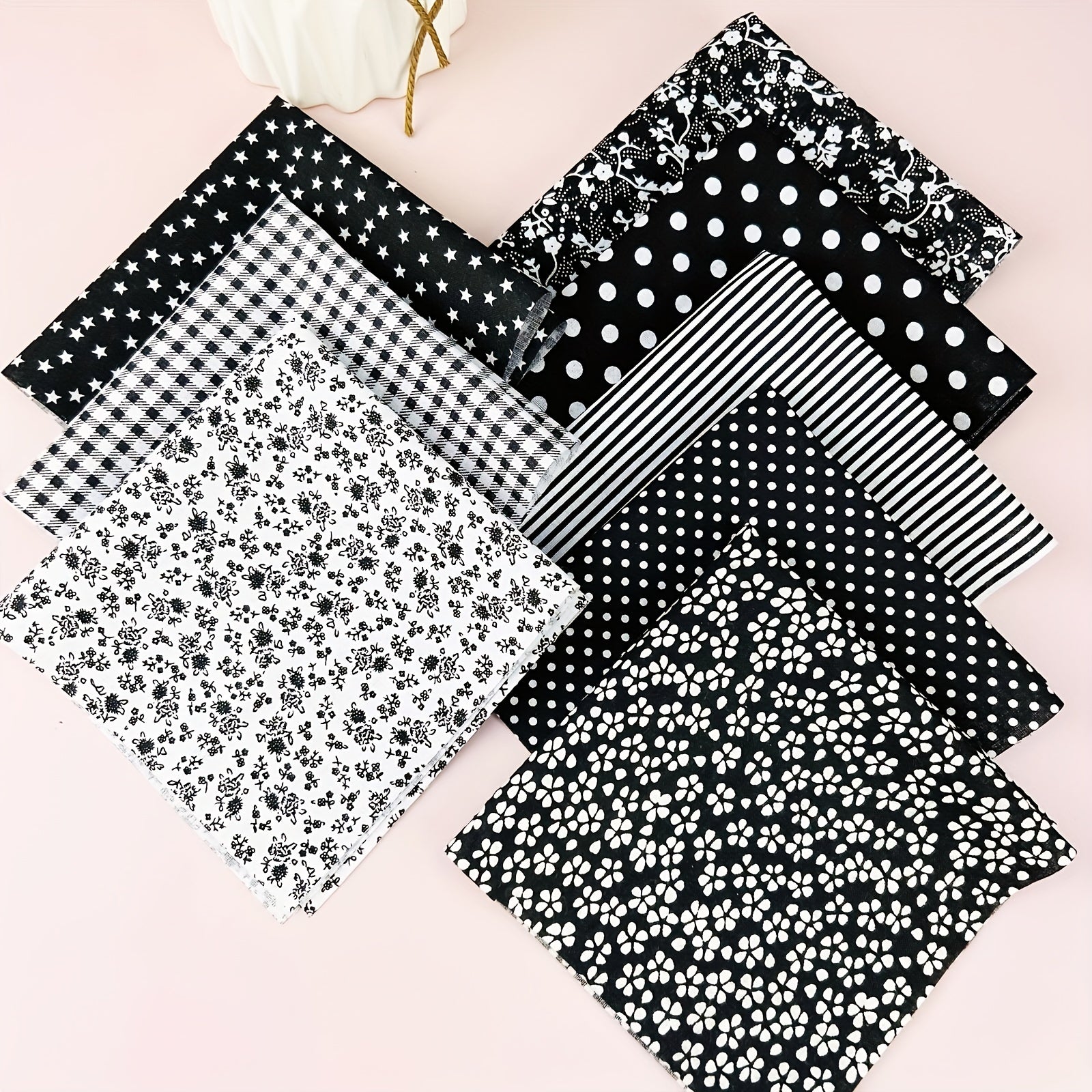 8pcs 24 89 24 Printed Cotton Quilted Fabric for DIY Handicraft