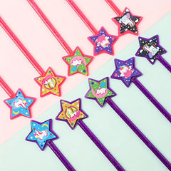 10pcs Magical Star Unicorn Mini Sticks for Kids' Parties