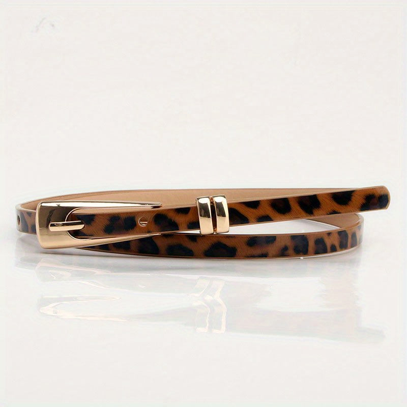 Thin Golden Buckle Belt For Dresses Pants