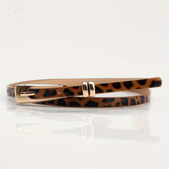 Thin Golden Buckle Belt For Dresses Pants