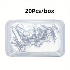 20pcs Outdoor Fishing Treble Hook Three claw Hook Silvery With Barbs