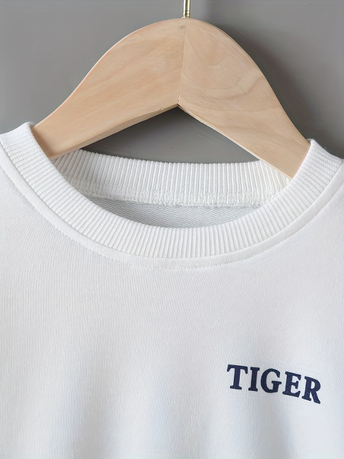 Tiger Long Sleeves Round Neck T shirt Tees Tops for Boys and Girls