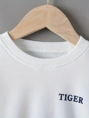 Tiger Long Sleeves Round Neck T shirt Tees Tops for Boys and Girls
