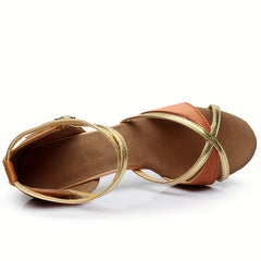 Women's Latin Dance Shoes Suede Sole 6 Heel