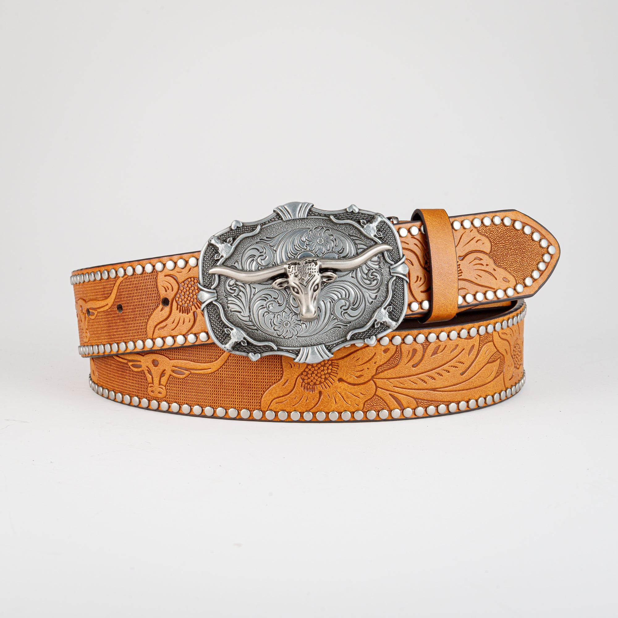Men's Retro Bull Head Buckle Belt Business Casual Decorative Belt