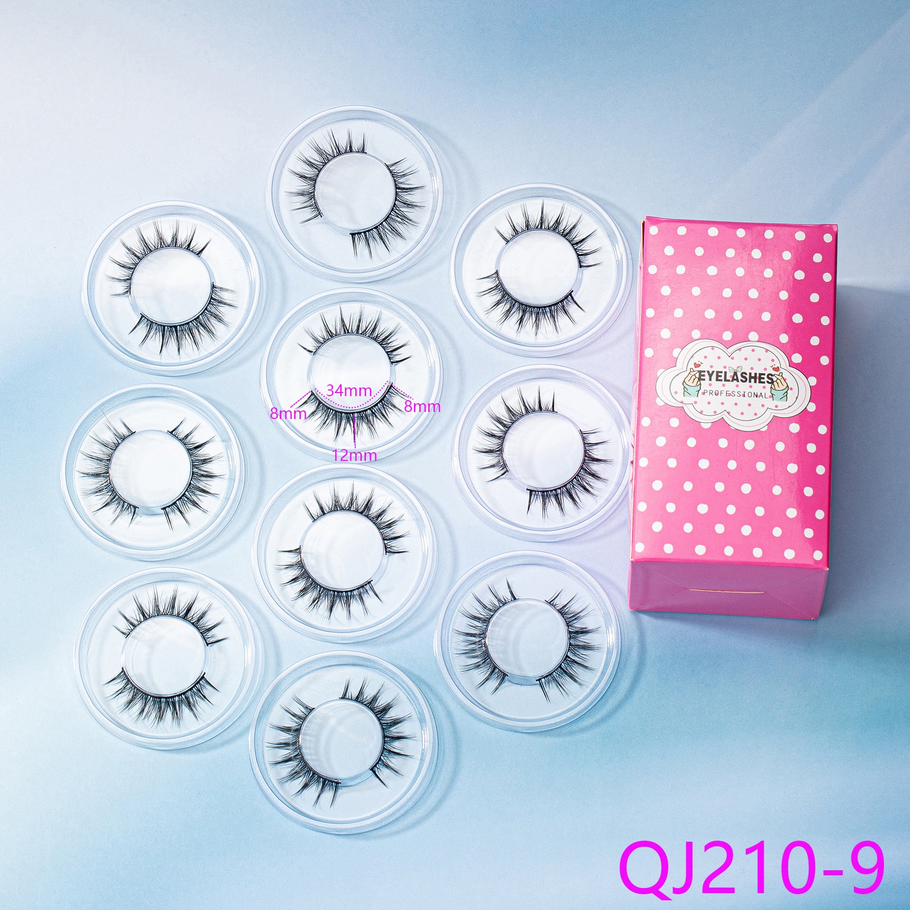 Fluffy 6D Mink False Eyelashes Pack of 10 for Perfect Makeup
