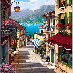 5D Scenery Diamond Art Kit for Adults - Street Scene Full Drill Diamond Dots