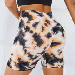 Tie Dye High Waist Yoga Shorts Women's Activewear