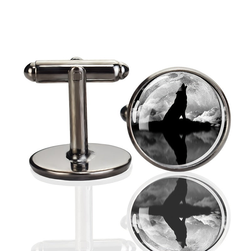 Men's Convex Glass Cufflinks