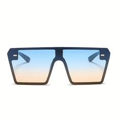 Men's Large Frame Sunglasses Colorful One-piece Casual Eyewear