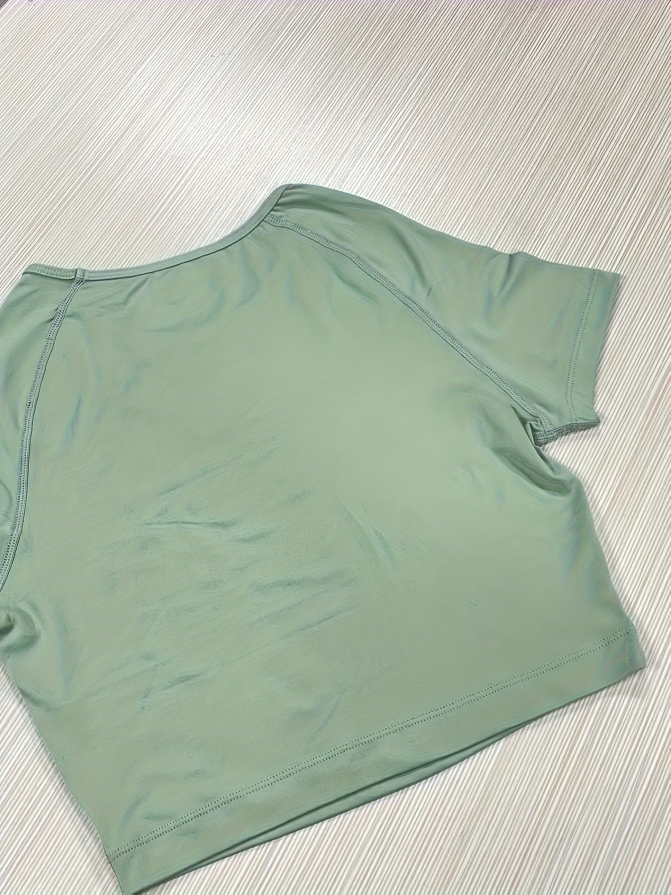 Quick Drying Short Sleeve T shirt Running Sports Yoga Crop Top