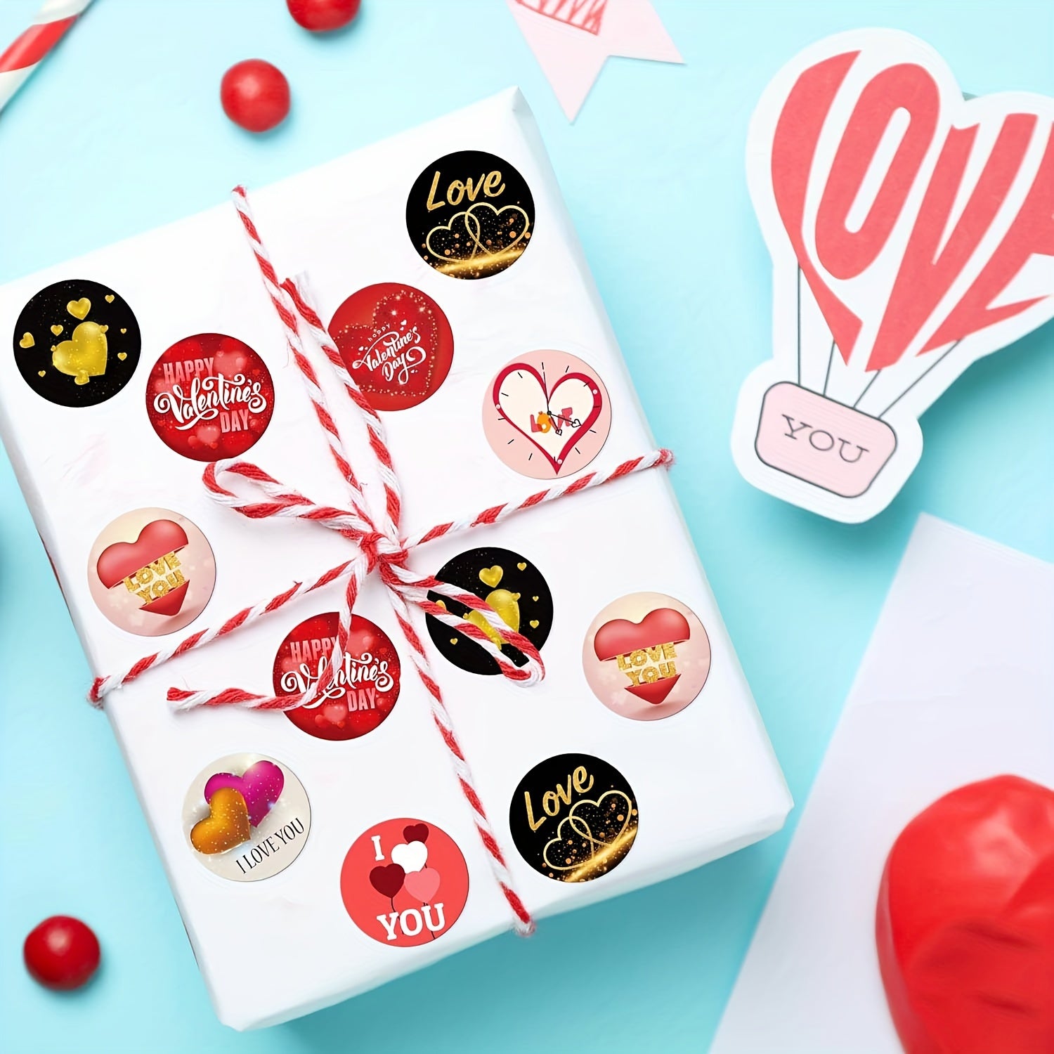 500pcs Love Stickers Crafts Stickers Classroom Decoration Happy Confession Gift