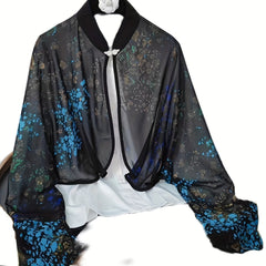 Chiffon Print Thin Shawl Women Sunscreen Anti-mosquito Scarves