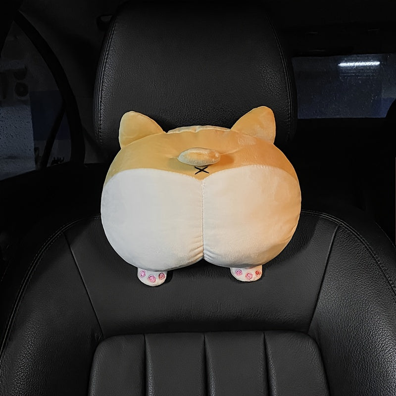 Corgi Butt Car Neck Pillow Seat Waist Back Cushion Car Accessories