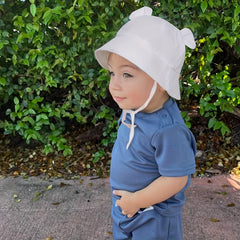 Baby Rabbit Ears Bucket Hat Cotton And Hemp Cloth Material