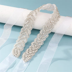 Wedding Dress Waist Chain Bridal Belt Faux Pearl Rhinestone Girdle