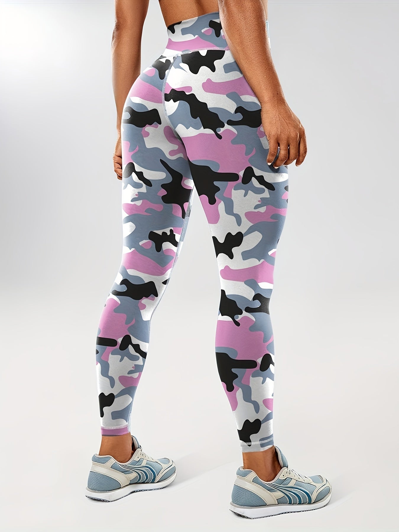 Camouflage Print Tummy Control Yoga Leggings