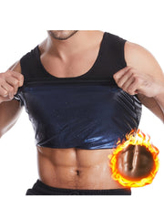 Men's Sauna Vest Workout Sweat Tank Top Waist Trainer Compression