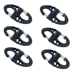 15pcs Dbl Headed S Hook Buckle Backpack Keychain for Camping