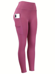 High Waist Yoga Leggings with Pocket Seamless Butt Lifting Elastic