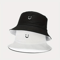 Happy Face Bucket Hat Double Sided Wear For Men