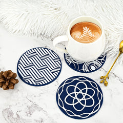 6pcs Silicone Rubber Coasters with Storage Box, Non-slip Cup Mat