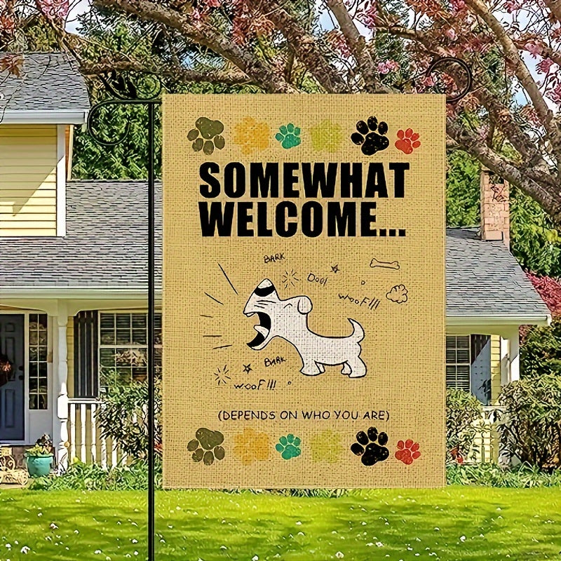Dog Garden Flags Welcome Two sided Farmhouse Decor