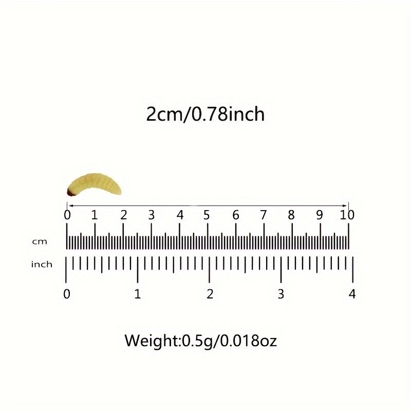 50pcs Mini Maggot Bionic Soft Worm Fishing Lure Accessories